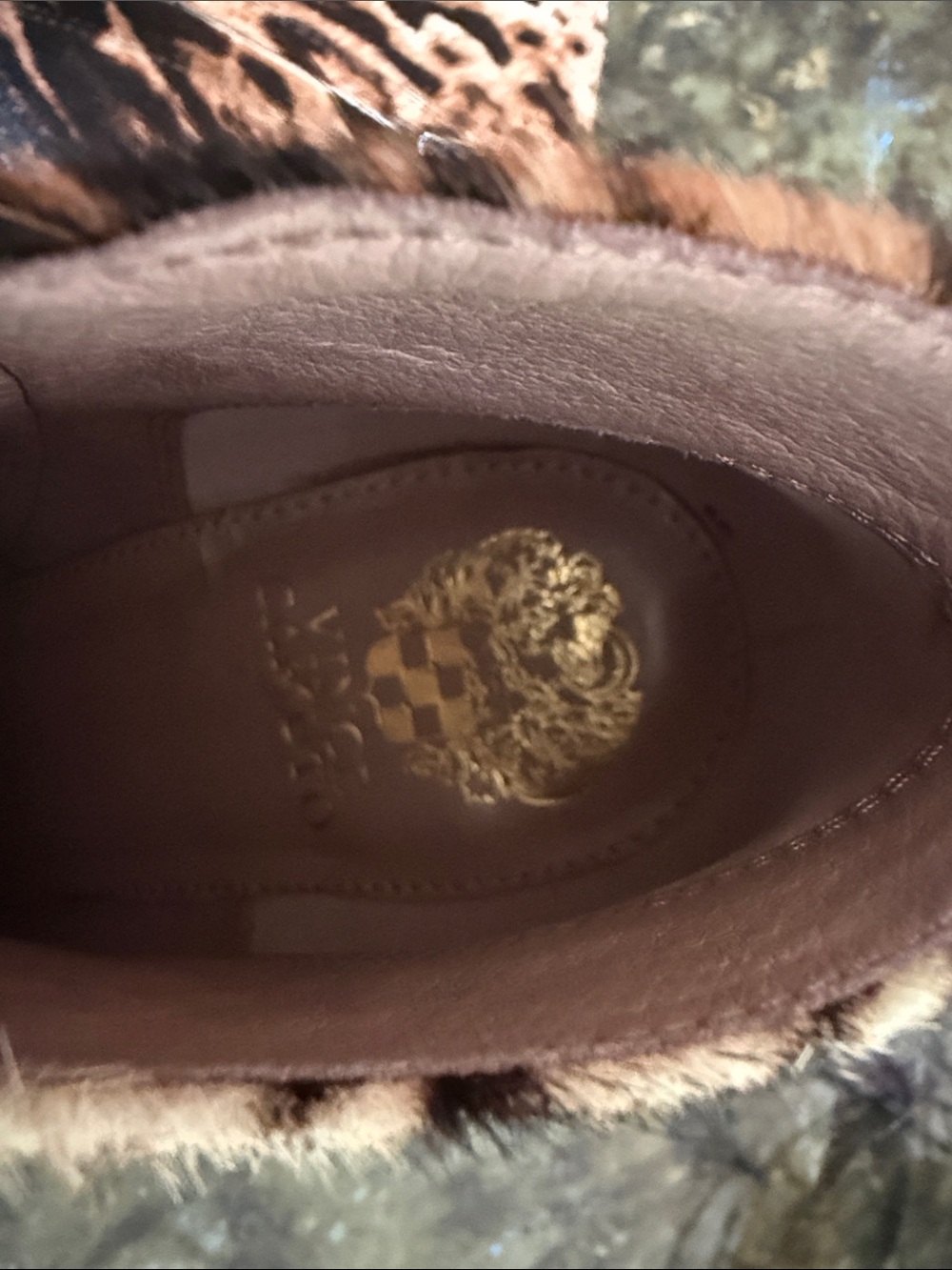 Vince Camuto Leopard-Print Ankle Booties in Tan and Black - Picture 5 of 5